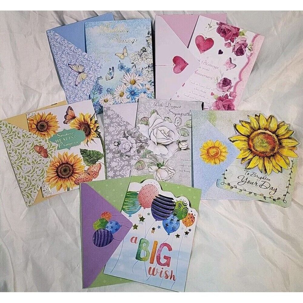 Cards Lot Of 5 Sacred Heart Southern‎ Missions Birthday Get Well Anniversary